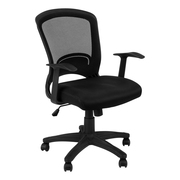 Monarch Specialties Office Chair, Adjustable Height, Swivel, Ergonomic, Armrests, Computer Desk, Work, Metal, Black I 7265